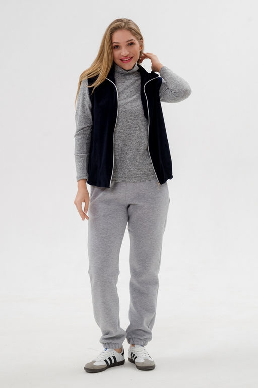 Жилет женский из велюра синий макс - Амадэль фото 18