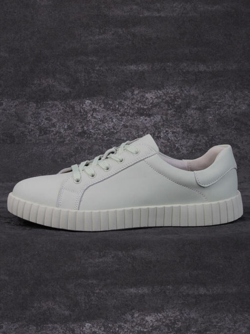 05-PDA175-5 LT. GREEN Кроссовки женские (натуральная кожа)