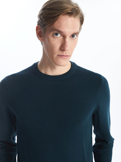 Bisiklet Yaka Erkek Triko Kazak