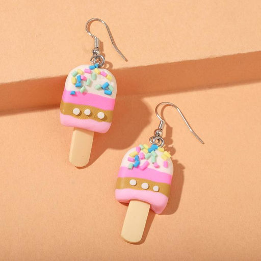 Серьги ассорти «Сладости» мороженое на палочке, цветные