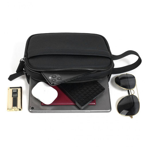 Мужская сумка, кожа, MIRONPAN 73503 Черный