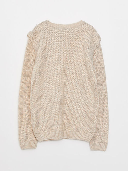 Bisiklet Yaka Basic Uzun Kollu K?z ?ocuk Triko Kazak - Waikiki фото 3