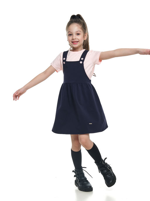 Комплект с футболкой UD 7596/7597 крем-роз/синий - Mini maxi фото 3