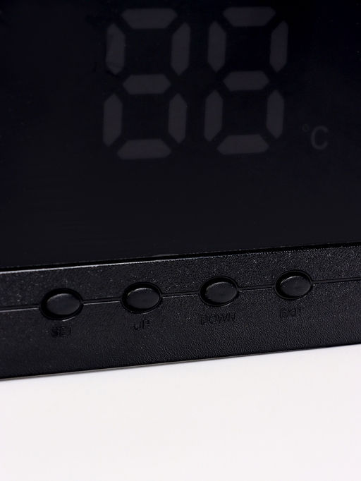 Часы электронные настенные, 47.5×25.3 см, синие цифры