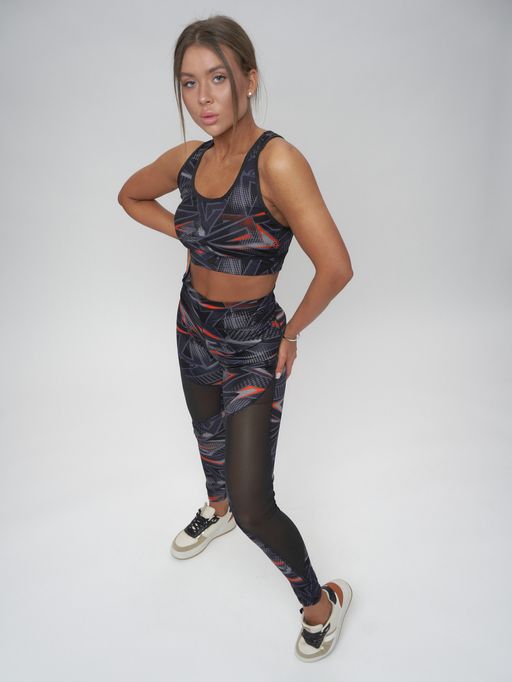 Костюм для фитнеса женский темно-серого цвета 2922TC - FUYOUKAI фото 17