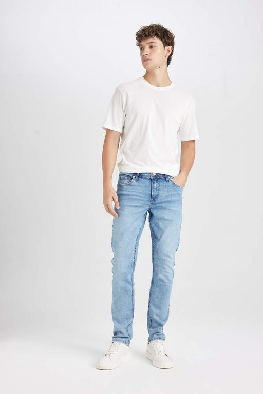 Джинсовые брюки скинни Carlo очень узкого кроя с нормальной талией и очень узкими штанинами - Defacto фото 4