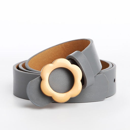 Ремень детский, ширина 2.3 см, пряжка гвоздик, серый