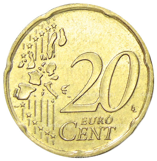 Монета 20 евроцентов 2002 года G Германия