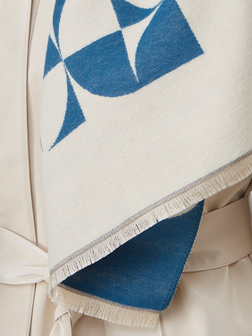 в составе ШЕРСТЬ и КАШЕМИР Большой, мягкий, теплый однотонный двусторонний палантин. - Tantino фото 5