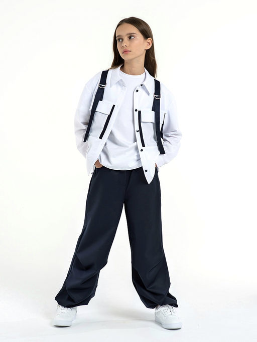 Школьные брюки для девочки Mooriposh, модель 0447