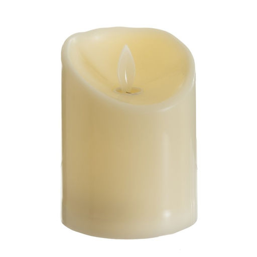 Светодиодная свеча, ночник LED RISALUX «Большая», от батареек 3ААА, 7.5×7.5×10 см