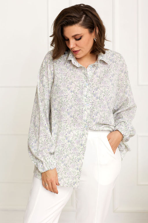 Блуза BegiModa 4087-Р Цветочный принт