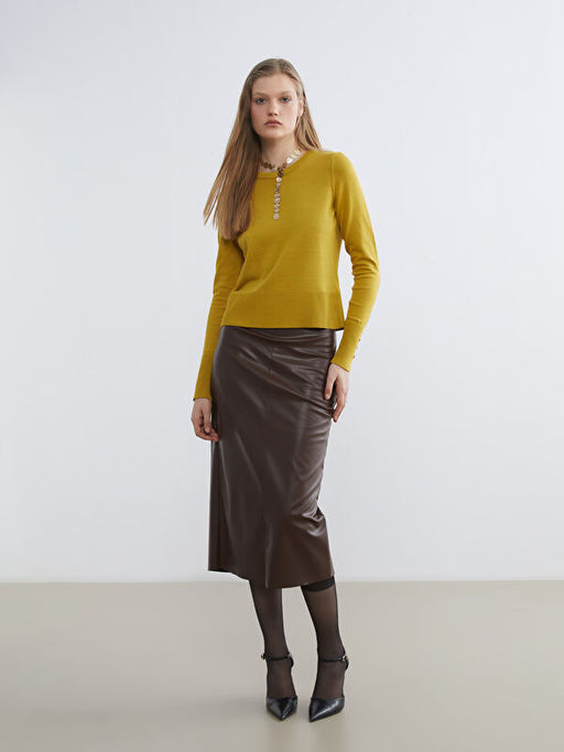 Bisiklet Yaka Kad?n Triko Kazak