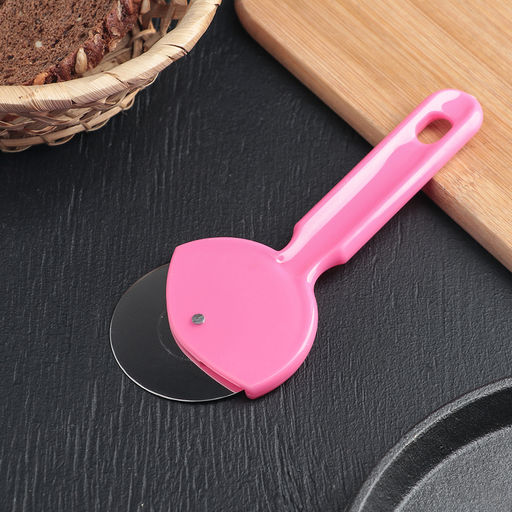 Нож для пиццы и теста Доляна «Наклон», 16.5 см, цвет МИКС