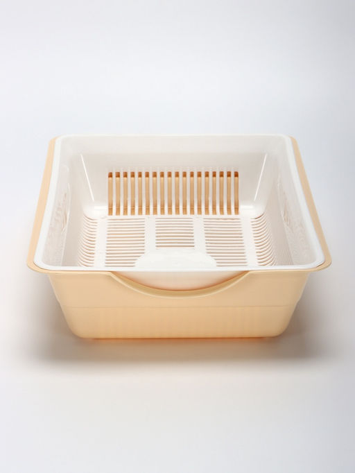 Туалет глубокий с сеткой 36×25×9 см, белый/бежевый