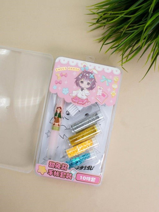 Клеевая ручка с блестками 4 цвета "Sweet party", pink