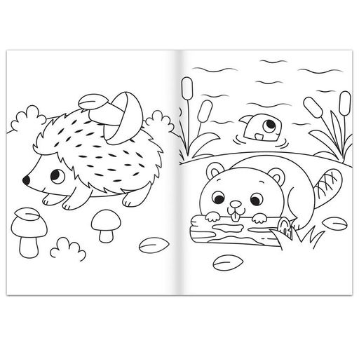 Цена за 3 шт. Раскраска «На лесной полянке», 16 стр., формат А4