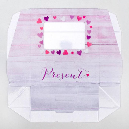 Цена за 5 шт. Кондитерская упаковка, коробка с ламинацией «Present», 10 х 8 х 3.5 см