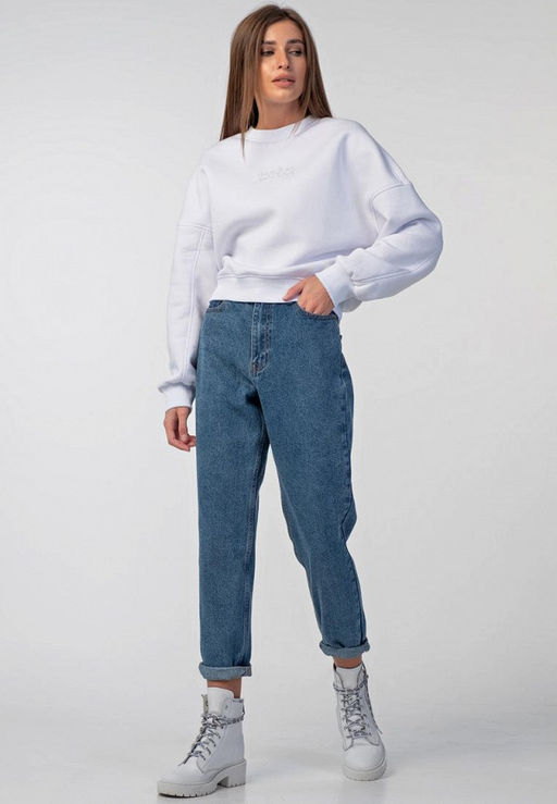 Свитшот хлопковый оверсайз из футера - Fly фото 13