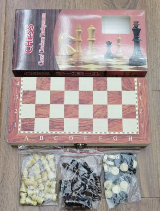 Игра настольная 3 в 1: нарды, шахматы, шашки 29x29 / S3025 /уп 60/ - Галеонтрейд фото 2