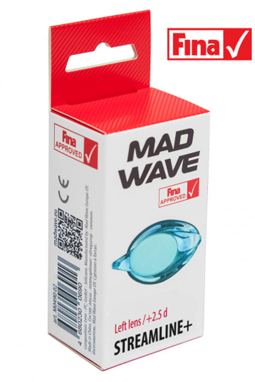 Линза с диоптриями для плавательных очков Streamline left - Mad wave фото 5