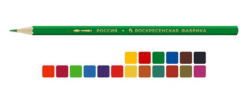 ВКФ Царевны TSR-WCP-3018 Набор акварельных карандашей Варя заточенный 8 х 18 цв - Vista-artista фото 3