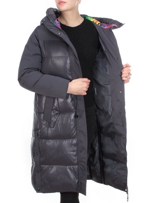 8986 DARK GRAY Пальто зимнее женское CORUSKY (200 гр. холлофайбера) - Fashion фото 6