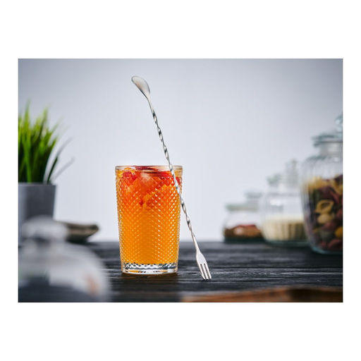 Ложка барная с вилкой для коктейлей Walmer Cocktail, 26 см, цвет стальной  фото 4