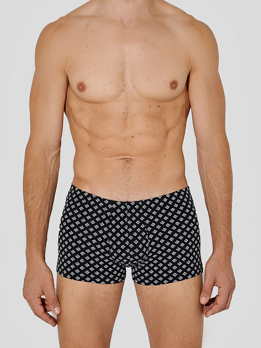 Цена за 2 штуки! Трусы боксеры мужские черные с узором - Mark formelle фото 2