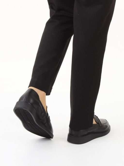 03-DEB103-1 BLACK Лоферы женские (натуральная кожа)