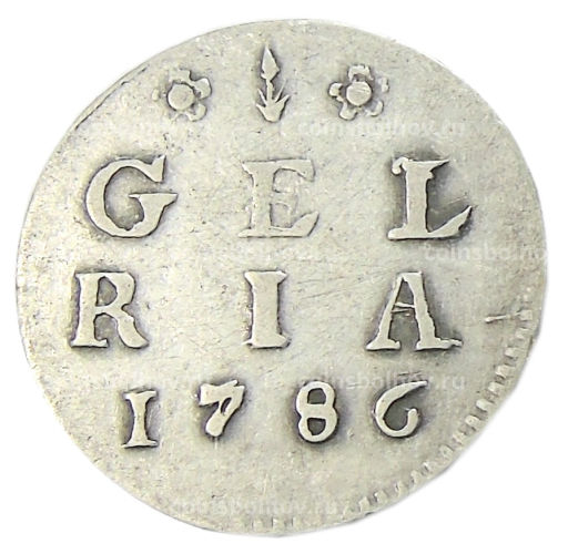 2 стувера 1786 года Голландская республика Гелдерланд