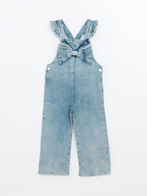 Kare Yaka K?z Bebek Jean Salopet