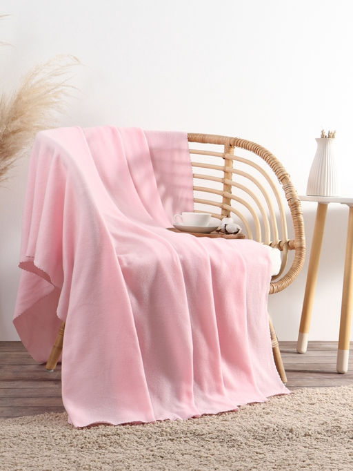 Плед "Экономь и Я" Розовый 150*200см, пл.160 г/м2, 100% п/э