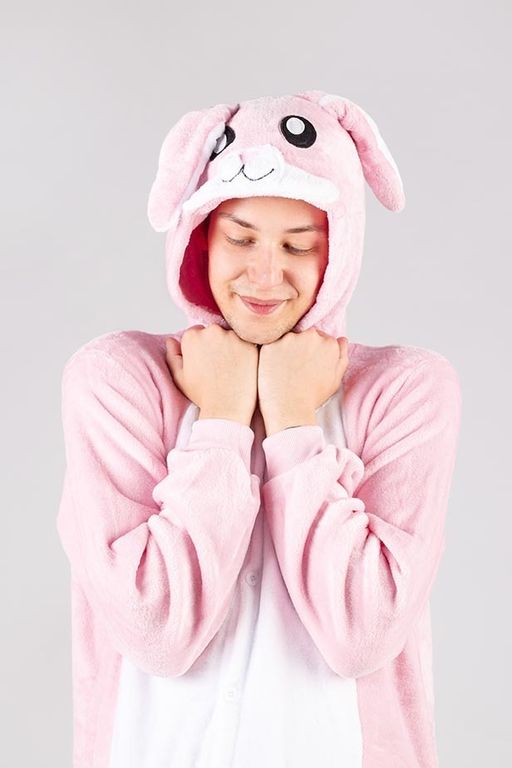 Пижама кигуруми Зайка розовый
