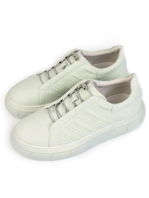 05-PDL256-3 LT. GREEN Кроссовки женские (натуральная кожа)