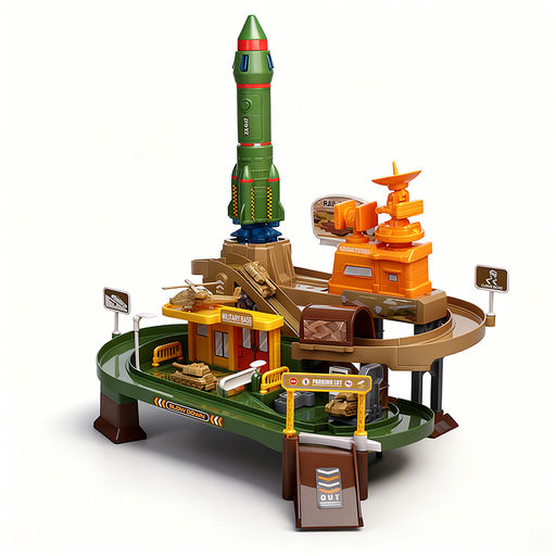 Парковка "Игровой паркинг" (свет, звук, 3 металл машины, самолет) в коробке