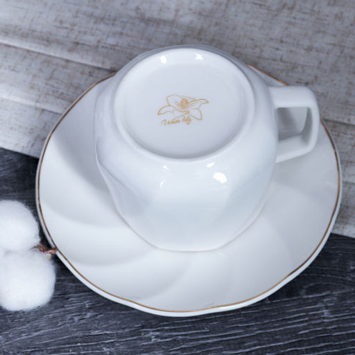 Чайный набор 12 предметов 220 мл витая форма / GH03-12M 220 /уп 8/ Костяной - Галеонтрейд фото 4