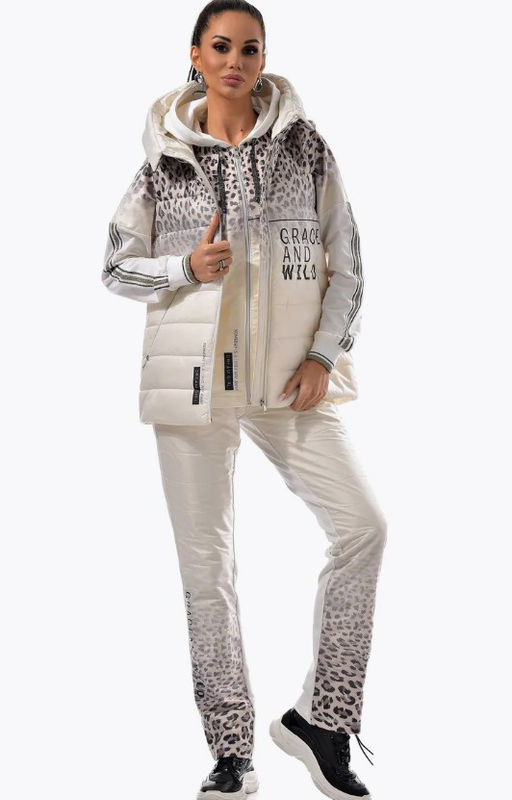 Брюки из тонкого футера  комбинированные с плащевкой . - А+б коллекция фото 24