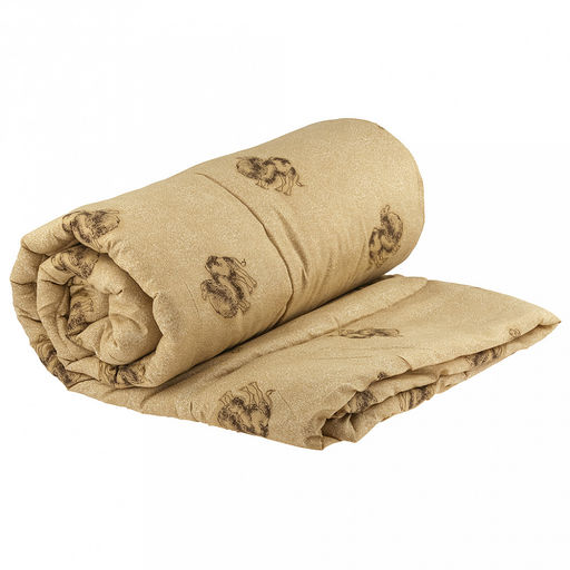 Одеяло 2-х спальное "Н" "Верблюд", универсальное/всесезонное, 172х205 см, наполнитель 300г/м2, термоскрепленная верблюжья шерсть (30%/70%п/э), чехол поплекс "Премиум" (п/э 100%) стеганое, упак "Компакт" пакет ПВХ, еврослот, д25х55см/1,2кг, "Домашняя