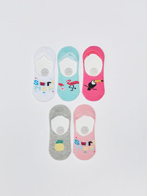 Desenli K?z ?ocuk Babet ?orap 5li