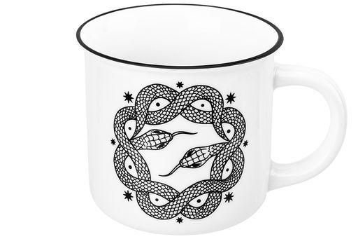 Кружка 400 мл 13*9,5*8,8 см Созвездие змеи белая, NEW BONE CHINA - Elan gallery фото 4
