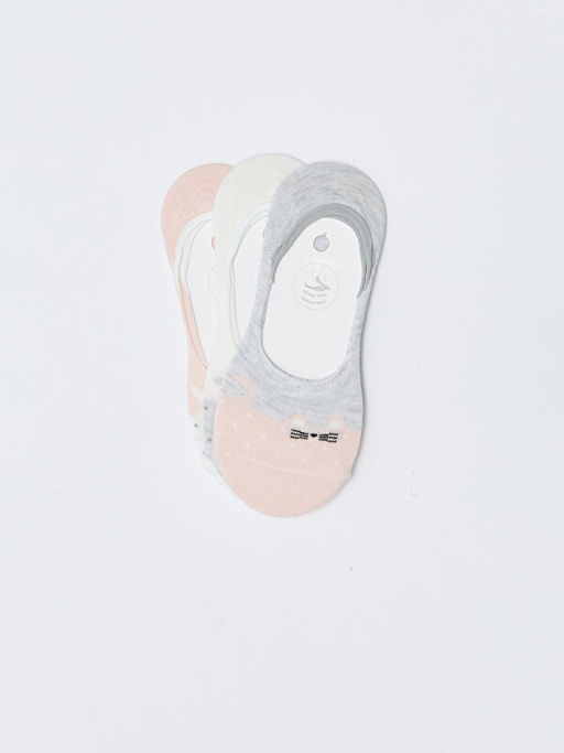 Desenli Kad?n Babet ?orap 3l?