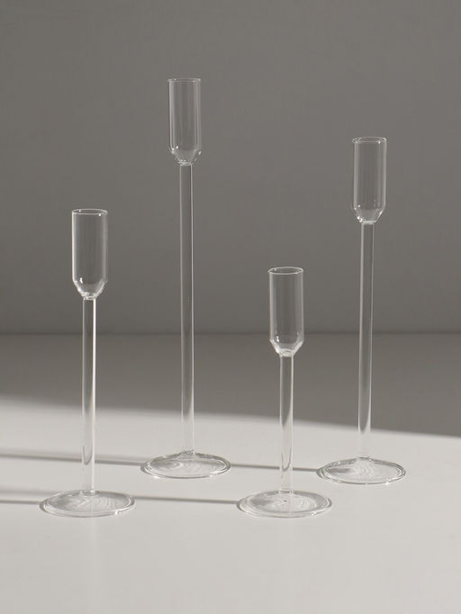 Набор подсвечников на 1 свечу «Валери», 4 шт., стекло, прозрачный, d=2 см