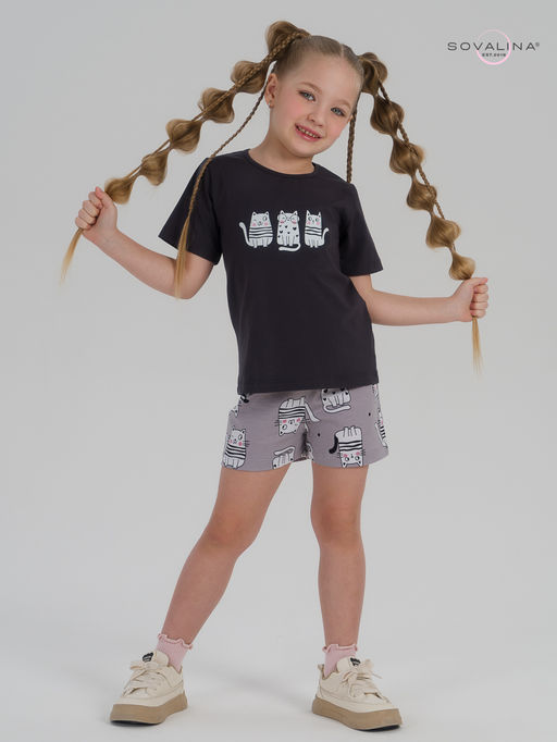 Костюм Лайт фуме-котейки на сером ПК - Sovalina фото 9