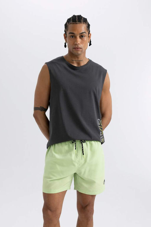 Короткие шорты для плавания на сетчатой подкладке - Defacto фото 4