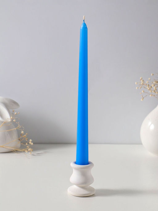 Свеча античная 25 см (набор 3 шт) 58 гр, 7 ч, цв. синий