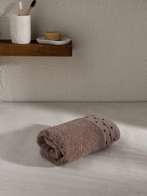 Полотенце для лица 50x90 светло-коричневый махровая ткань