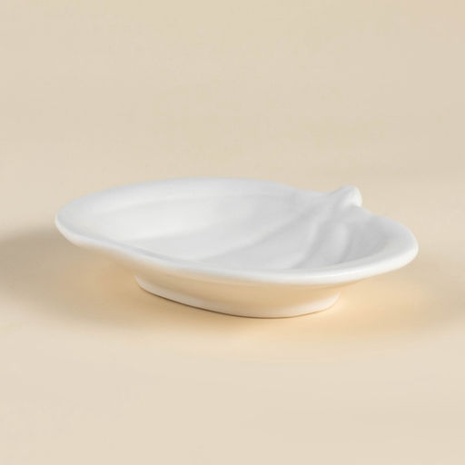 Тарелка SL Home «Осенний бриз», 13×11 см, доломит, белая