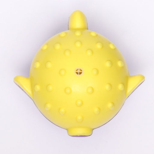 Игрушка для собак Фугу TPR, 9 см, фиолетовая/жёлтая - Пижон фото 4