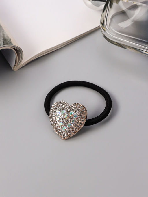 Цена за 12 шт. Резинка для волос «Алдона», мерцание сердце